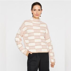 Club Monaco - Patchwork Funnel Sweater -S